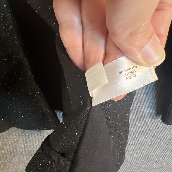 Lane Bryant Womens Blazer Jacket Size 14 Black Textured Metallic Clasp Front - Picture 7 of 11